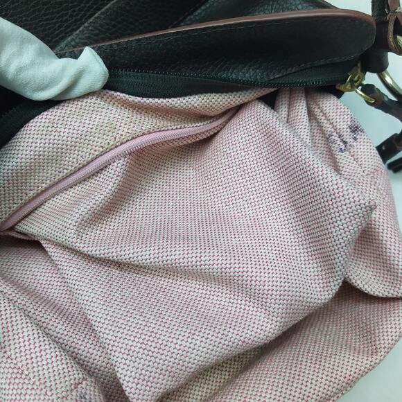 Dooney & Bourke Brown Pebbled Leather Zipper Closure Hobo Shoulder Bag - Picture 14 of 16